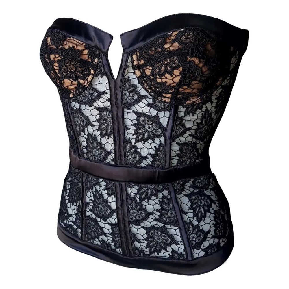 LA PERLA Eden Lace Bustier Strapless Corset Top with removable pads 36B NWT - Picture 5 of 16